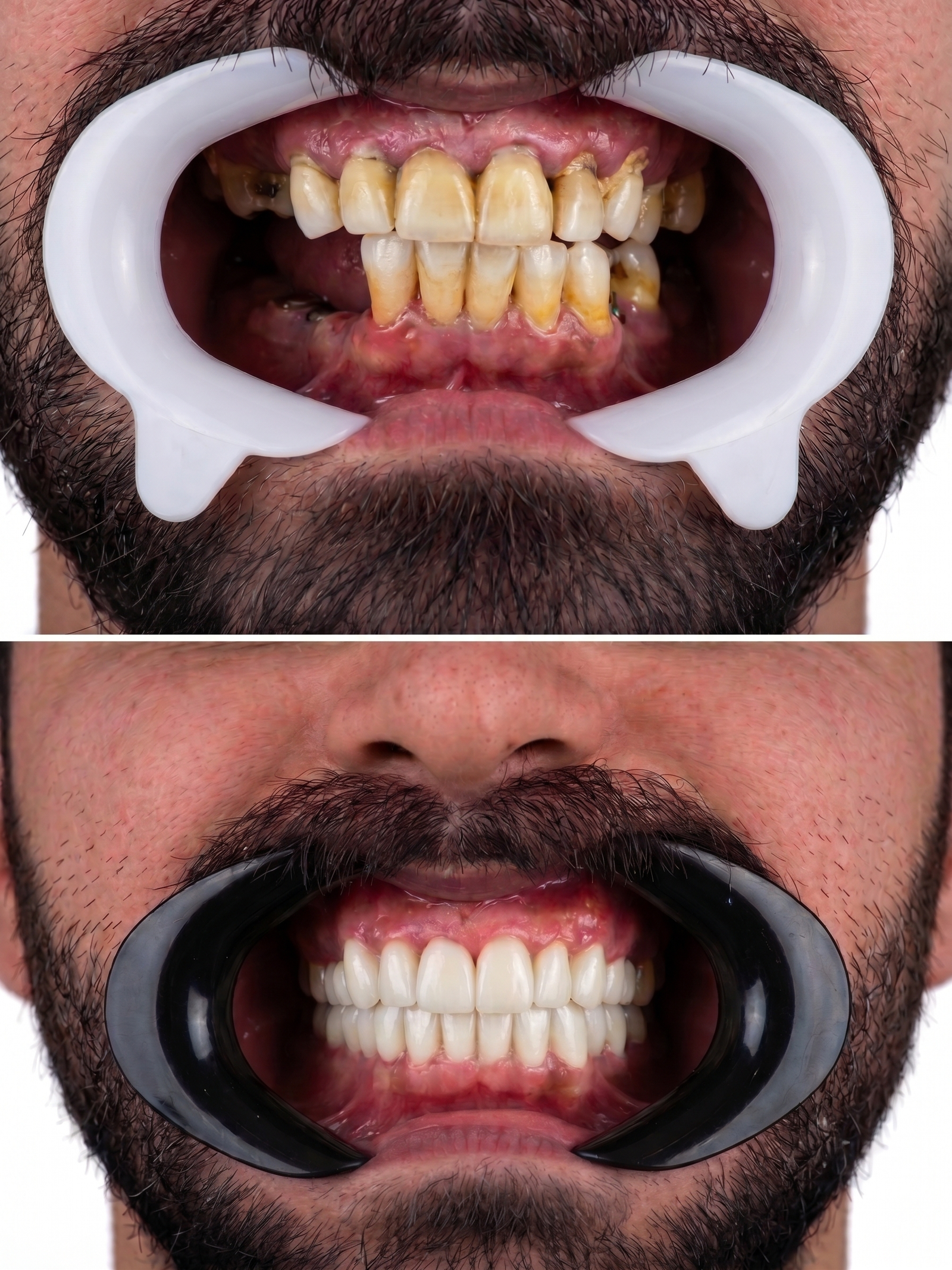 Full mouth restoration before and after