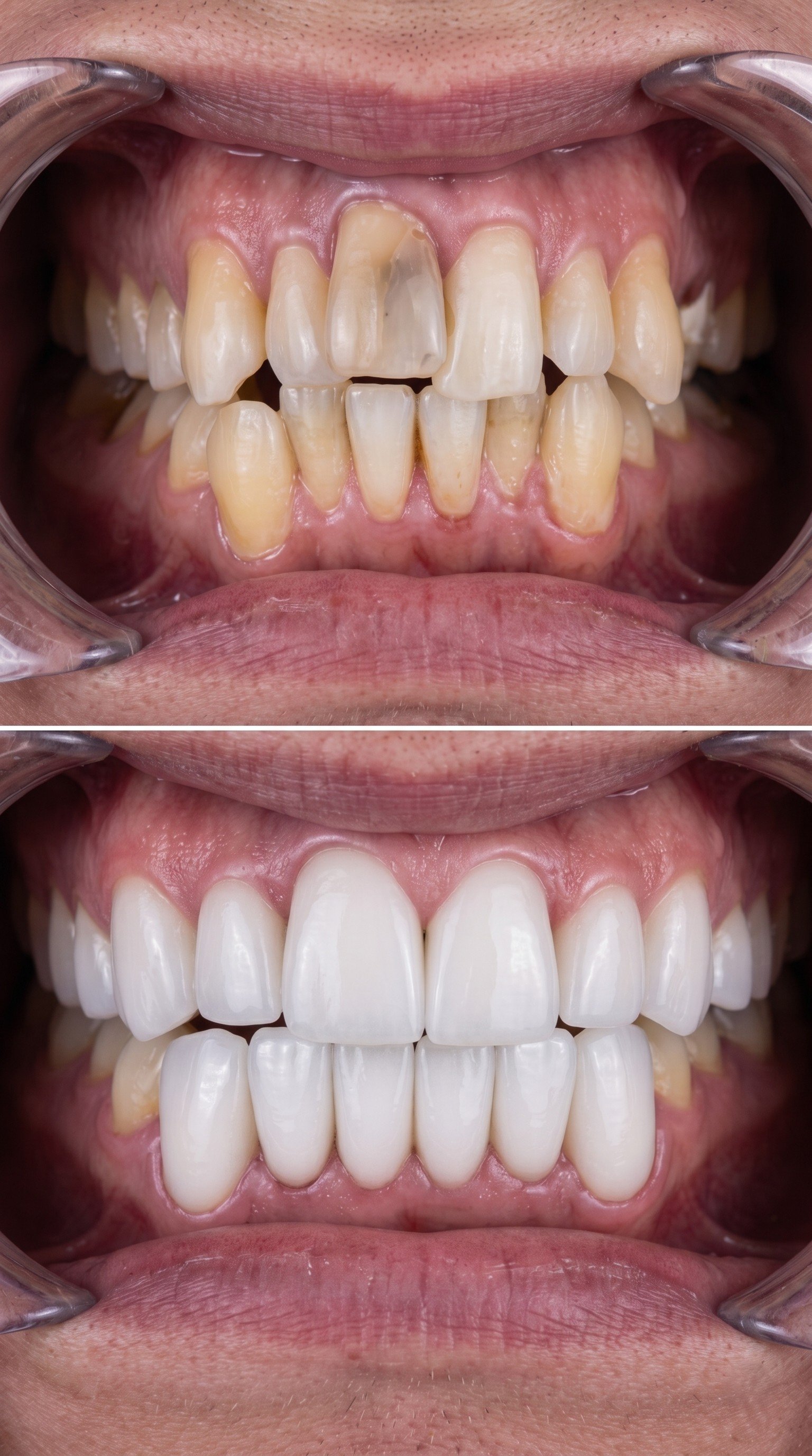 Smile design before and after