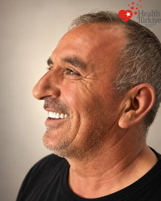 Réhabilitation complète du sourire: implants et couronnes en zircone — 15.05.2026 – 24.09.2026 — Photographie du sourire